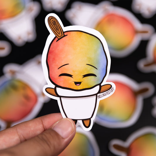 Rainbow Shave Ice Sticker | Small Size